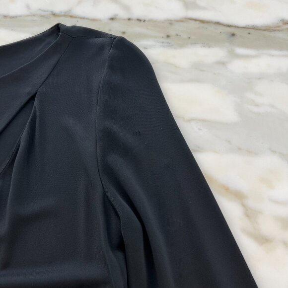 EMILIO PUCCI BLACK FAUX WRAP GOLD BUCKLE DRESS MODEL 36RH41 SIZE IT 40 / US 6 - Picture 15 of 17